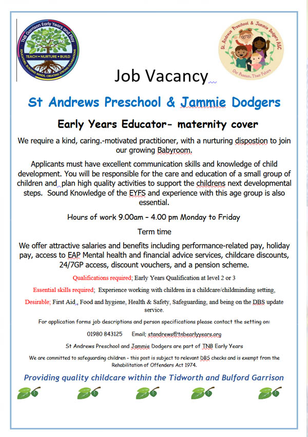 Vacancy ad