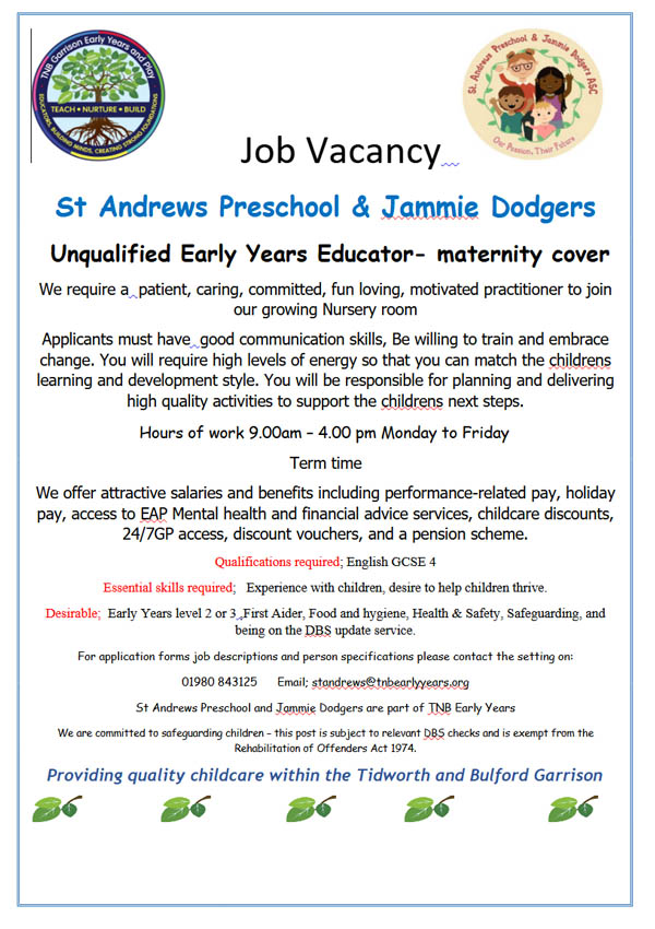 Vacancy ad