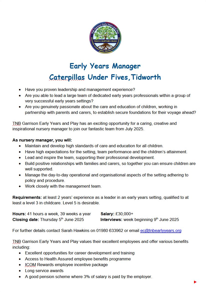 Vacancy ad