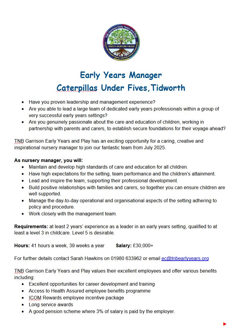 Vacancy ad