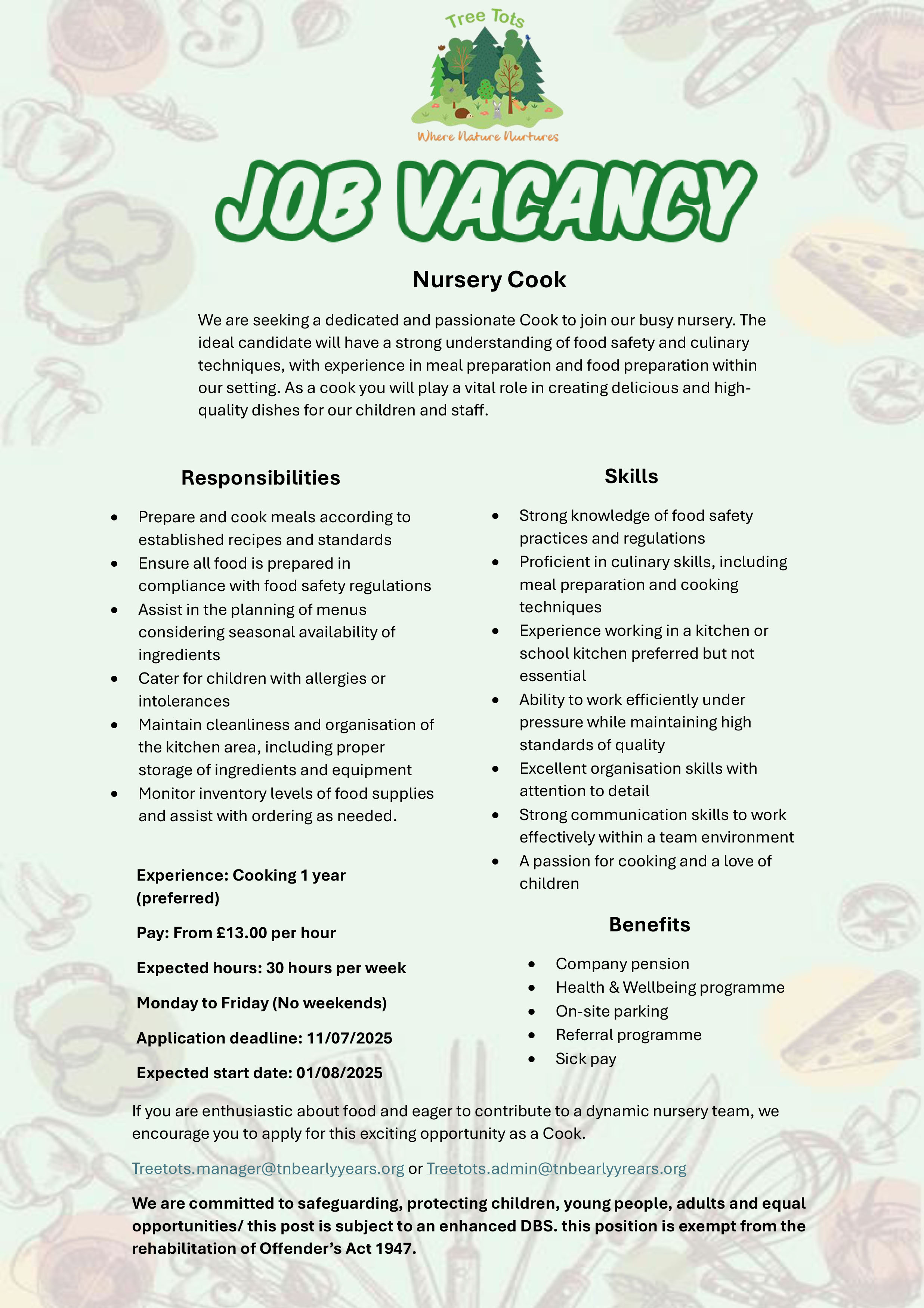 Vacancy ad