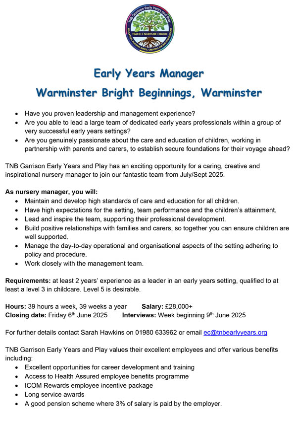Vacancy ad